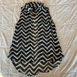 H&M Chevron Button Up Top